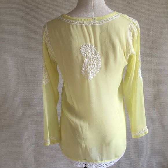 Vintage 70s 8 French Peasant Shabby Chic Blouse - Picture 4 of 8